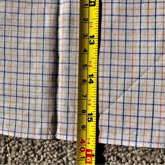 Pocket Square - Blue, Orange and White - Picture 5 of 5